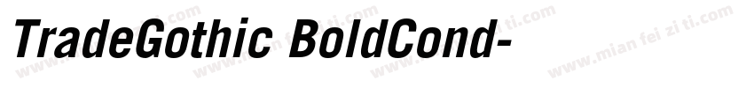 TradeGothic BoldCond字体转换